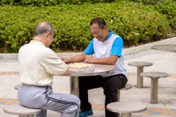 Seniors are playing chess